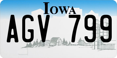 IA license plate AGV799