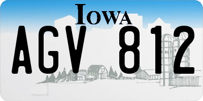 IA license plate AGV812