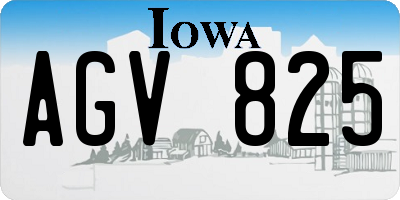 IA license plate AGV825