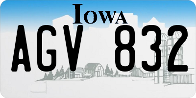 IA license plate AGV832