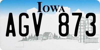 IA license plate AGV873