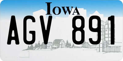 IA license plate AGV891
