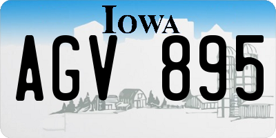 IA license plate AGV895