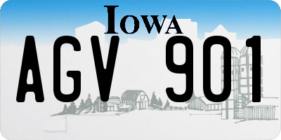 IA license plate AGV901