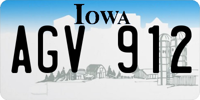 IA license plate AGV912
