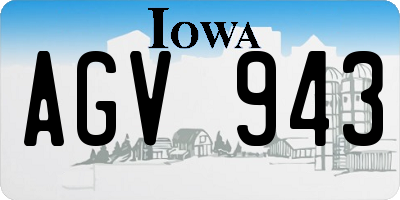 IA license plate AGV943