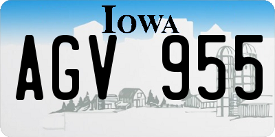 IA license plate AGV955