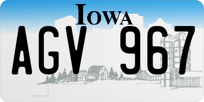 IA license plate AGV967