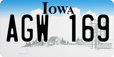 IA license plate AGW169