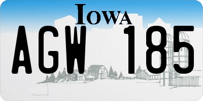 IA license plate AGW185