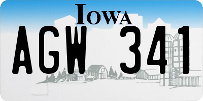 IA license plate AGW341