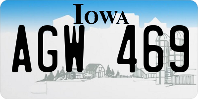 IA license plate AGW469