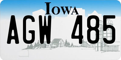 IA license plate AGW485