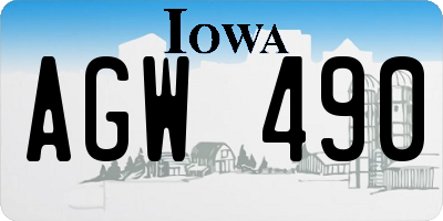 IA license plate AGW490