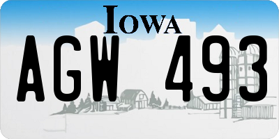 IA license plate AGW493