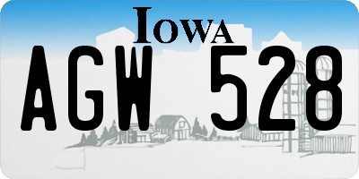 IA license plate AGW528