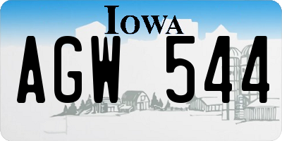 IA license plate AGW544