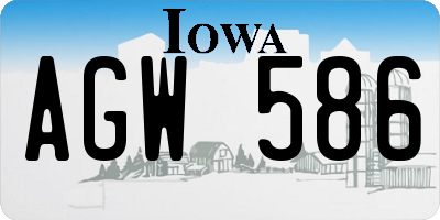 IA license plate AGW586