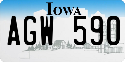 IA license plate AGW590