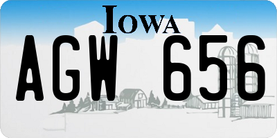 IA license plate AGW656