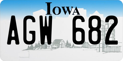 IA license plate AGW682