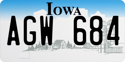 IA license plate AGW684