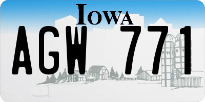 IA license plate AGW771