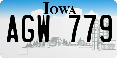 IA license plate AGW779