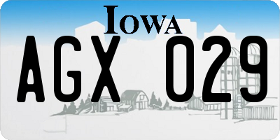 IA license plate AGX029