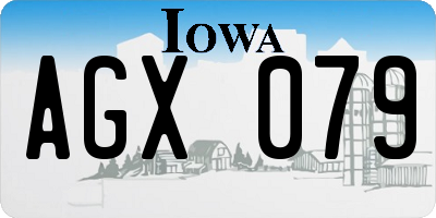IA license plate AGX079