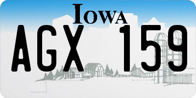 IA license plate AGX159
