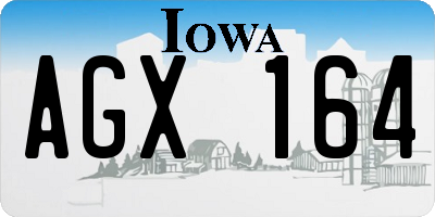 IA license plate AGX164