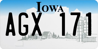 IA license plate AGX171