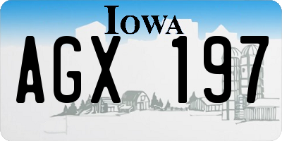 IA license plate AGX197
