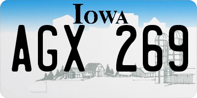 IA license plate AGX269