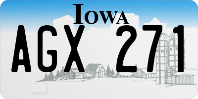 IA license plate AGX271