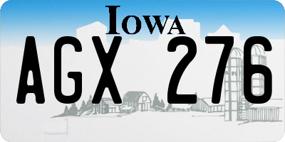 IA license plate AGX276