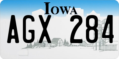 IA license plate AGX284