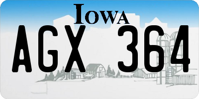 IA license plate AGX364