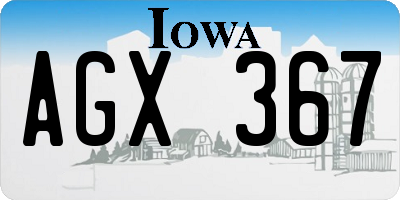 IA license plate AGX367