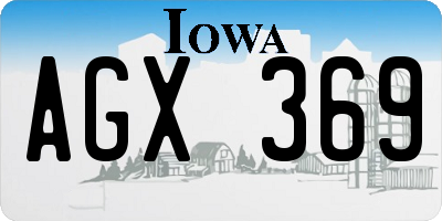 IA license plate AGX369