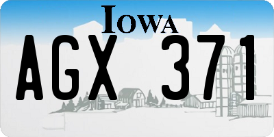 IA license plate AGX371