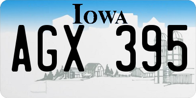 IA license plate AGX395