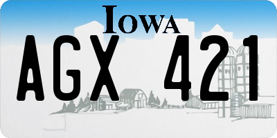 IA license plate AGX421