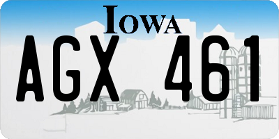 IA license plate AGX461