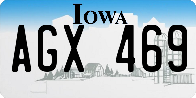IA license plate AGX469