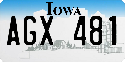 IA license plate AGX481