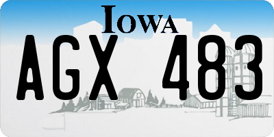 IA license plate AGX483