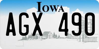 IA license plate AGX490