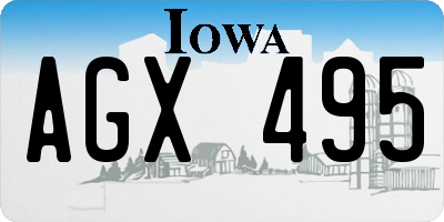 IA license plate AGX495